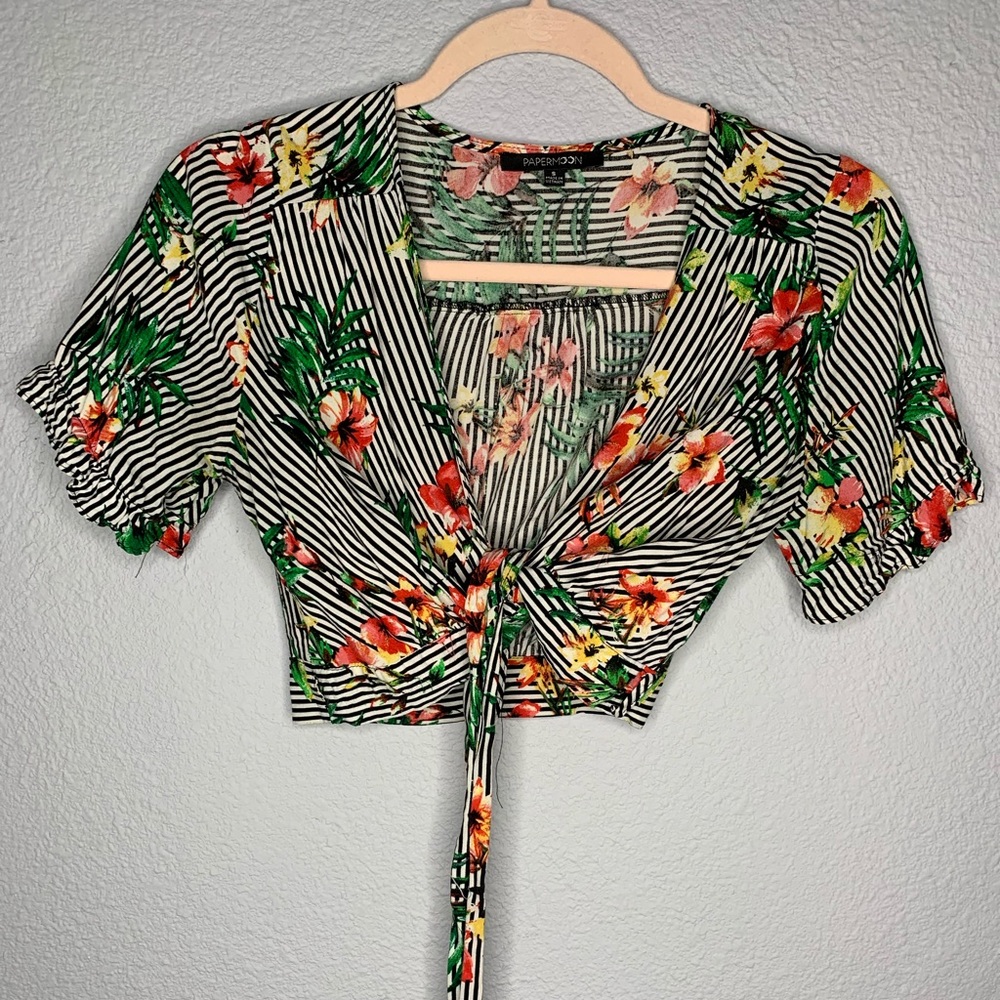 Color rainforest crop top